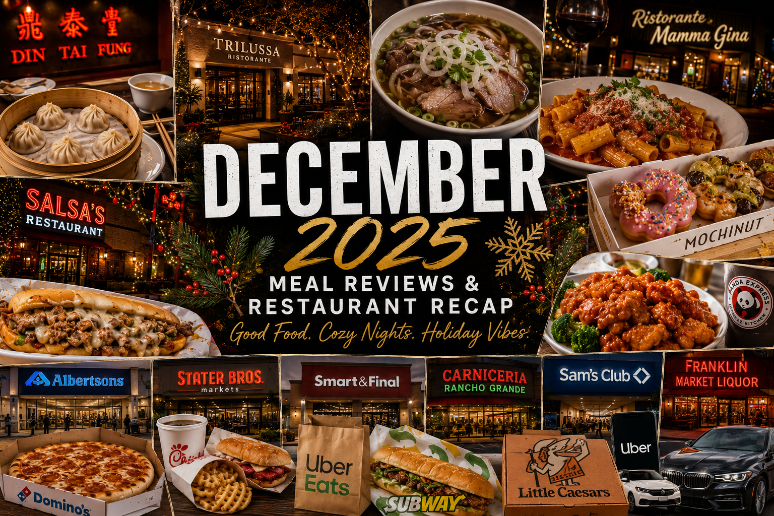 December 2025 Meal Reviews & Restaurant Recap